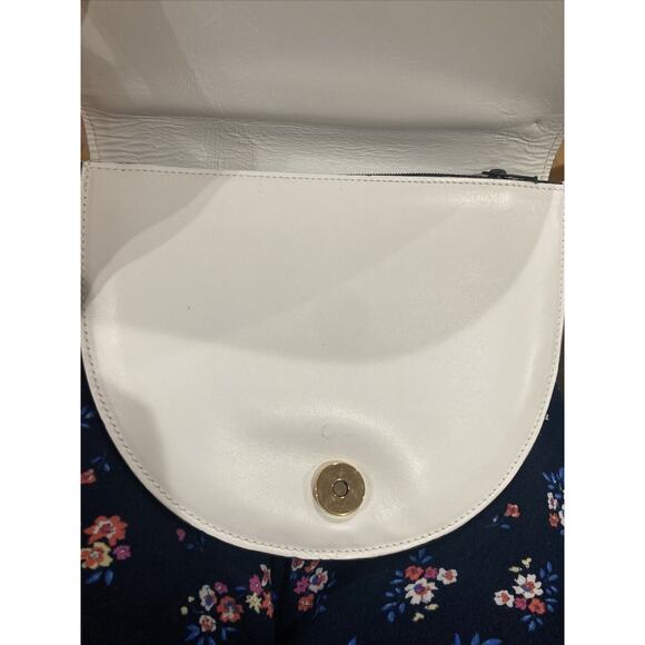 Roberta Firenze White Leather Crossbody Purse Shoulder Bag Slim Women’s Italy - Picture 6 of 10